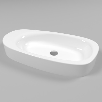 Умывальник WHITECROSS Moonstone F 70x35 иск. камень - Белый глянец