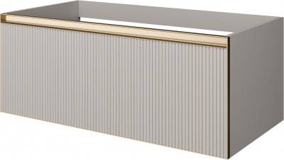 Тумба под раковину 100 см ArmadiArt Quatro 1 (790-M1-100-CM-RIB-MG), кашемир/золото