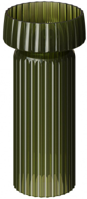 Раковина Ø40 см на пьедестале Boheme Glow (810-RIB-G-OL+810-BASE-RIB-G-OL), olive