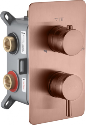Встраиваемый смеситель Boheme Cell (135-3-CB), на 3 источника медь брашированная