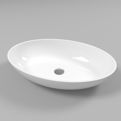 Умывальник WHITECROSS Citrine 60x40 иск. камень - Белый глянец