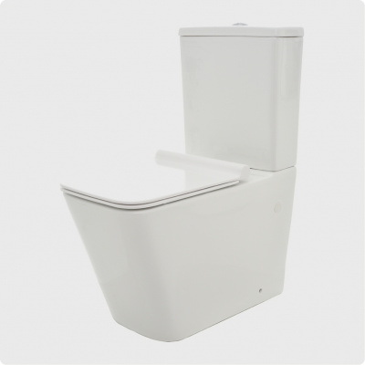 Унитаз напольный безободковый AQUAme (AQM1003), 68x36x40.5 см белый