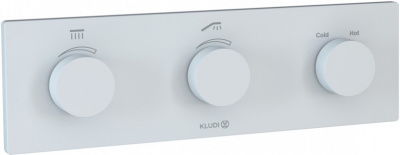 Встраиваемый электронный смеситель-термостат KLUDI Tronic (3830053-00), белый матовый
