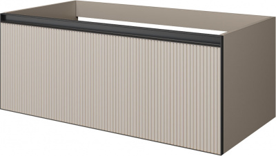 Тумба под раковину 100 см с подсветкой ArmadiArt Quatro 1 (790-M1-100-D-RIB-A-LED), daphne/антрацит