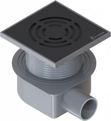 Душевой трап 10х10 см ArmadiArt Smart Design (984-10-B), черный