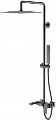 Душевая стойка Boheme Qubic (478-SGM), графит глянцевый