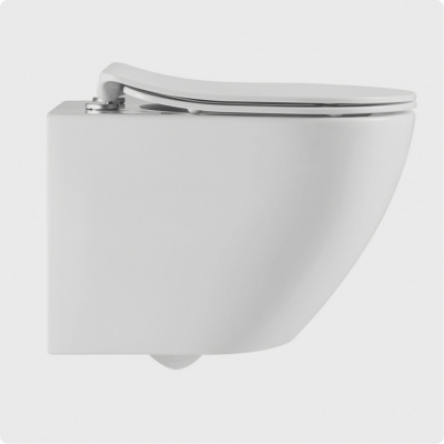 Унитаз подвесной безободковый AQUAme (AQM2002PRO), 49x37x36 см белый