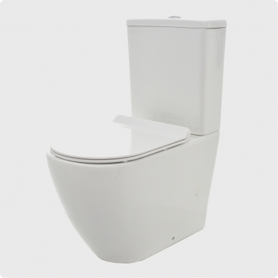 Унитаз напольный безободковый AQUAme (AQM1002), 66x36x43.5 см белый