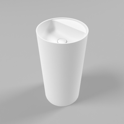 Умывальник WHITECROSS Pantheon D=43 иск. камень - Белый матовый