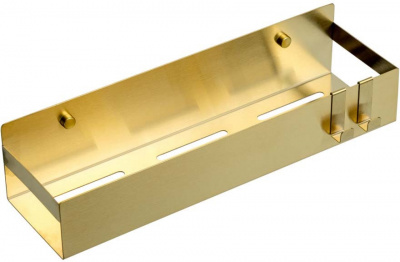 Полка с 2 крючками Boheme Q (10965-MG), золото брашированное