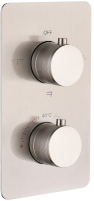 Встраиваемый термостат Boheme Cell (134-3-NB), на 3 источника никель брашированный