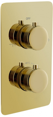 Встраиваемый термостат Boheme Cell (134-2-G), на 2 источника золото