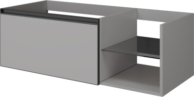 Тумба под раковину 120 см ArmadiArt Quatro 6 (790-M6-120-L-A), luna/антрацит