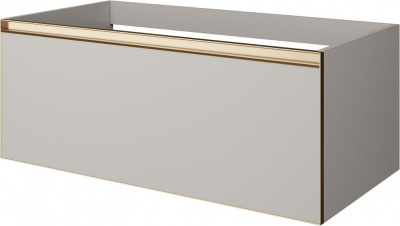 Тумба под раковину 100 см ArmadiArt Quatro 1 (790-M1-100-CM-MG), кашемир/золото