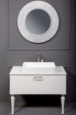 Тумба под раковину 100 см ArmadiArt Vallessi Avantgarde Linea (842-100-WG), белый/золото
