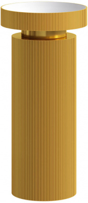Раковина Ø40 см на пьедестале ArmadiArt Sole Corian (801-R-G+801-Base-R-G), золото брашированное
