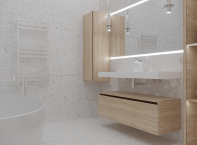 Тумба под столешницу 120 см ArmadiArt Vallessi Uno-S (897-120-L), светлый дуб