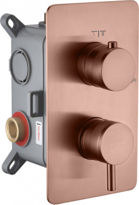 Встраиваемый смеситель Boheme Cell (135-2-CB), на 2 источника медь брашированная