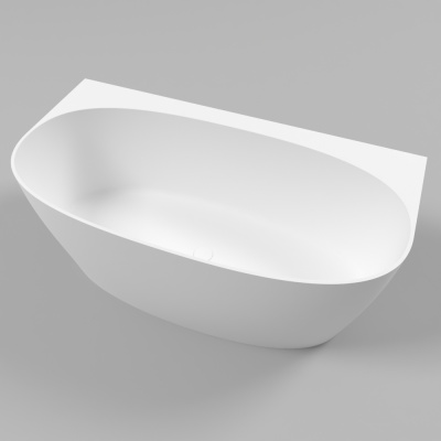 Ванна WHITECROSS Pearl A 155x80 иск. камень - Белый матовый