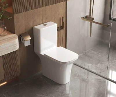 Унитаз напольный безободковый AQUAme (AQM1009PRO), 64x35.5x41.5 см белый