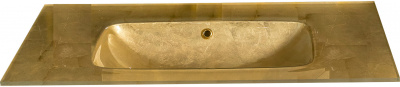 Раковина стеклянная 100 см ArmadiArt NeoArt (852-100-GF), золото поталь