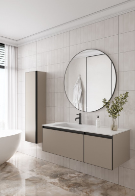 Тумба с раковиной 120 см ArmadiArt Quatro (790-M2-120-D-A/793-120-W-A), daphne/антрацит