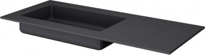 Раковина 120 см ArmadiArt Quatro (793-120-A-L), антрацит матовый