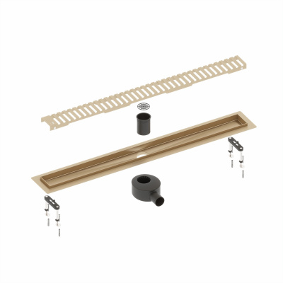 Душевой лоток TIMO Drain System 600 Lines (DS230106/17), золото матовое