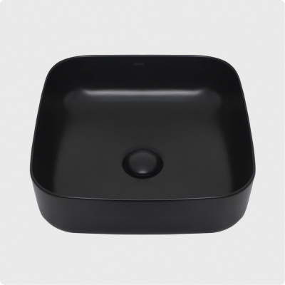 Раковина накладная AQUAme (AQM5011MB), 39х39х13 см черный матовый