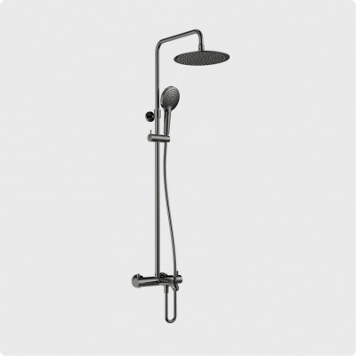 Душевая стойка с термостатом AQUAme Siena (AQM8008GM), графит матовый