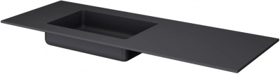 Раковина 140 см ArmadiArt Quatro (793-140-A-L), антрацит матовый
