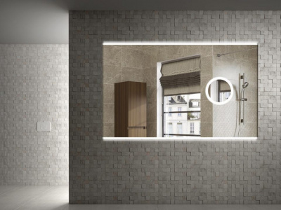 Зеркало с увеличением и подсветкой 80х70 см ArmadiArt Vallessi (542/2), 