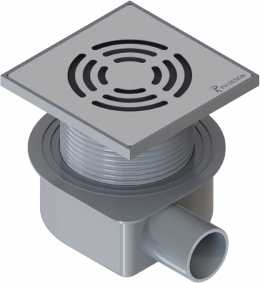 Душевой трап 10х10 см ArmadiArt Smart Design (984-10-CR), хром