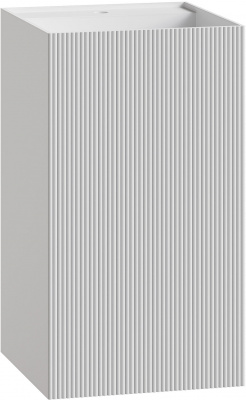 Раковина напольная 48х48 см ArmadiArt Cube Corian (802-R-MW), белый матовый
