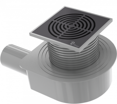 Душевой трап 15х15 см ArmadiArt Smart Design (984-15-B), черный