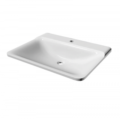 Раковина встраиваемая сверху AQUAme Solo 60 (Solo 08.60/W/RL), 60х45.5х13 см белый