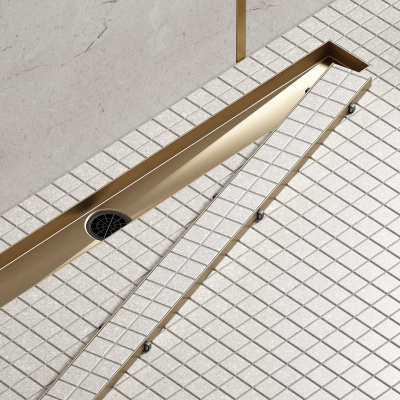 Душевой лоток TIMO Drain System 600 Plate (DS230206/17), золото матовое