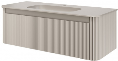 Тумба с раковиной 120 см ArmadiArt Voi (782-120-R-C/786-120-C), кашемир матовый