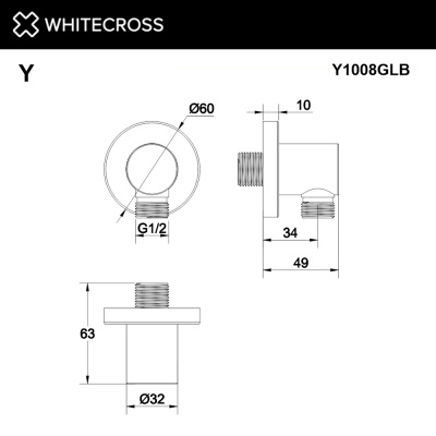 Шланговое подключение WHITECROSS Y Y1008GLB