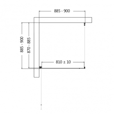 Душевой уголок AQUAme AQM5215-LH-9 90х195 см