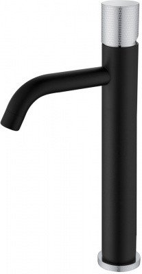Смеситель для раковины Boheme Stick (122-BCR.2), черный/хром
