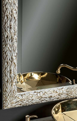 Зеркало 75х95 см ArmadiArt NeoArt Linea (534), белое золото