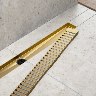 Душевой лоток TIMO Drain System 600 Lines (DS230106/17), золото матовое