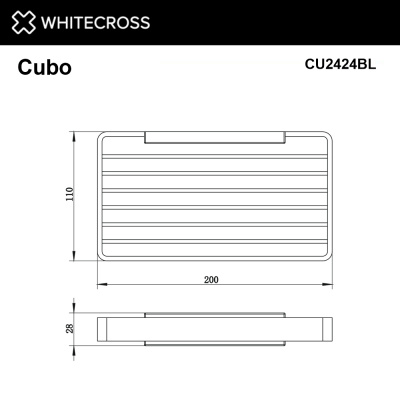 Мыльница WHITECROSS Cubo CU2424BL