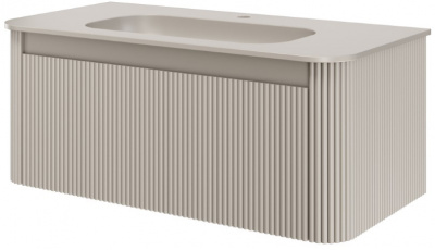 Тумба с раковиной 100 см ArmadiArt Voi (782-100-R-C/786-100-C), кашемир матовый