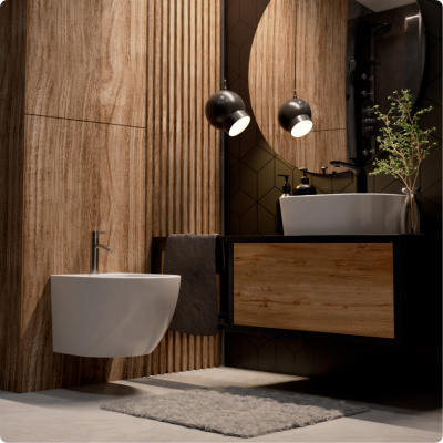 Биде подвесное AQUAme (AQM2102), 49.5x37x32.5 см белый