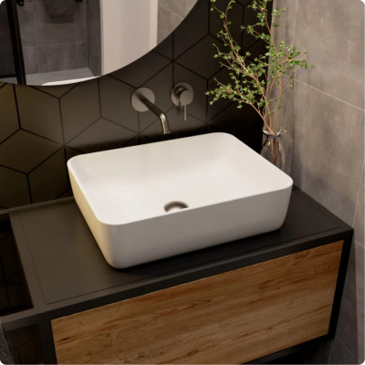 Смеситель для раковины AQUAme Siena (AQM6215GM), графит матовый