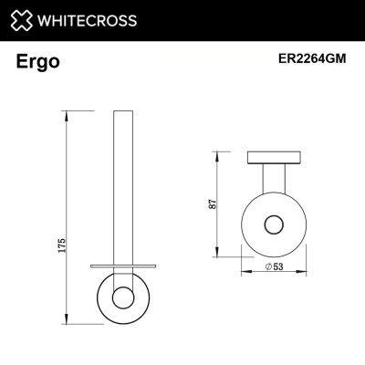 Держатель для запасного рулона туалетной бумаги WHITECROSS Ergo ER2264GM