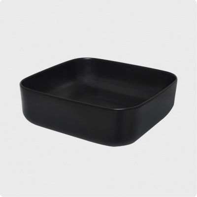 Раковина накладная AQUAme (AQM5011MB), 39х39х13 см черный матовый