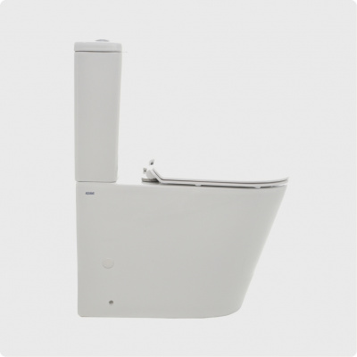 Унитаз напольный безободковый AQUAme (AQM1001), 67x36x44.5 см белый